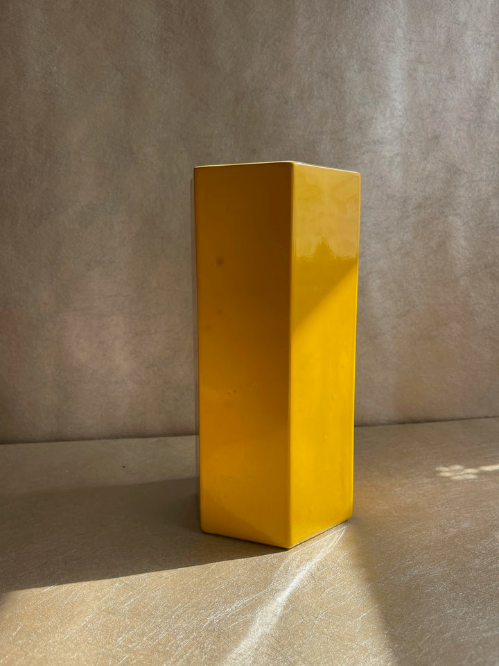 Waitsfield Ware Suffolk Yellow Hexagon Vase