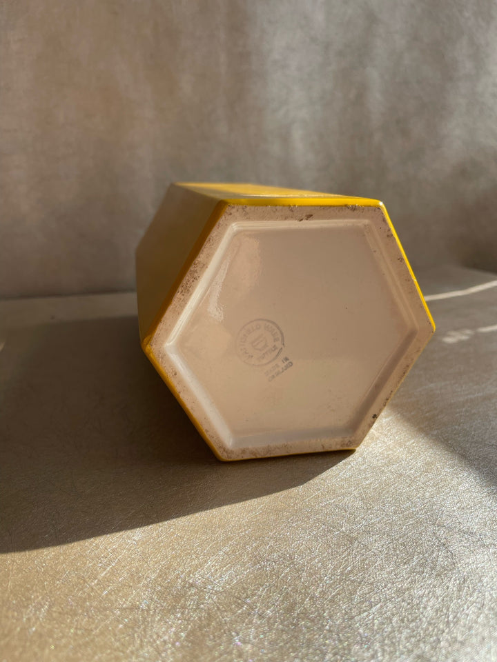 Waitsfield Ware Suffolk Yellow Hexagon Vase