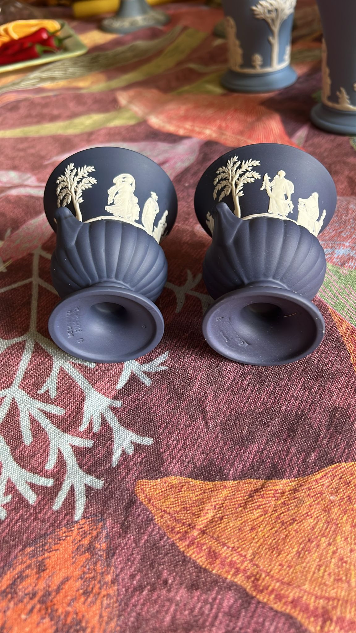 Wedgewood Portland Blue Jasperware Campagna Urn / Vase