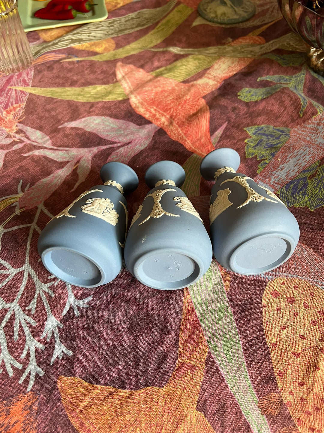 Wedgewood Blue Aura &amp; Chariot Jasperware Bud Vase