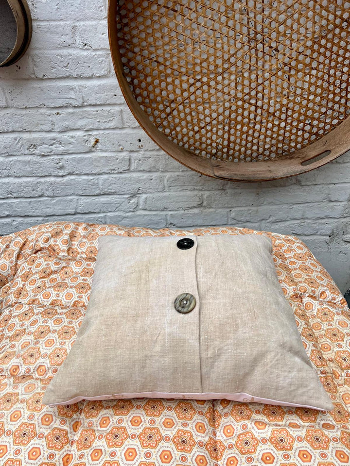 Antique French Linen &amp; Hemp Cushion