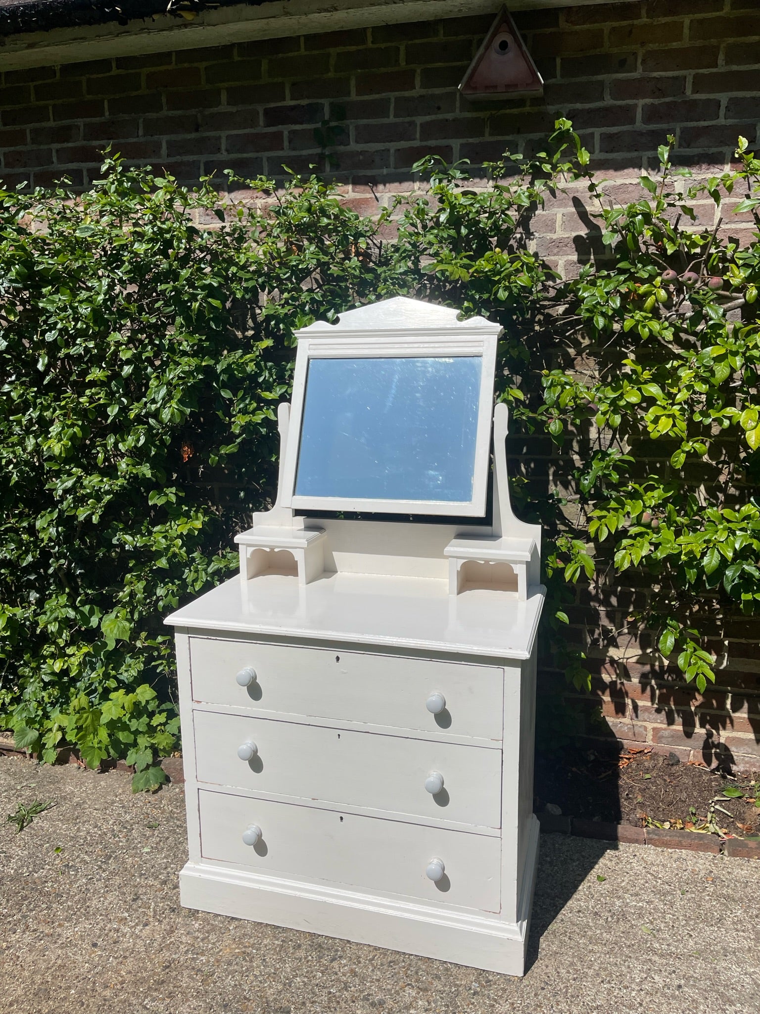 White Painted Dresser with Mirror
