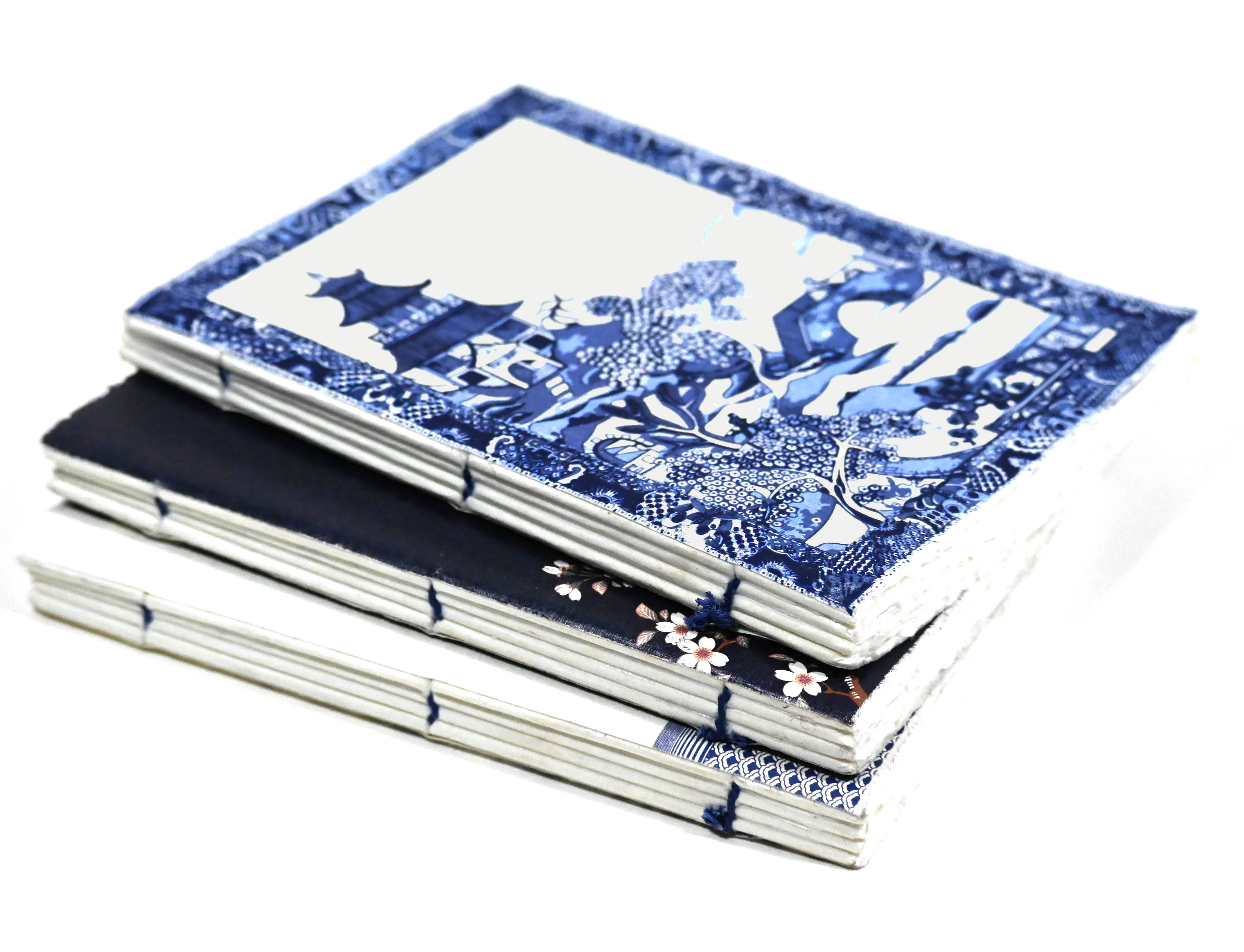 Blue Japanese Theme Parchment Paper Notebook