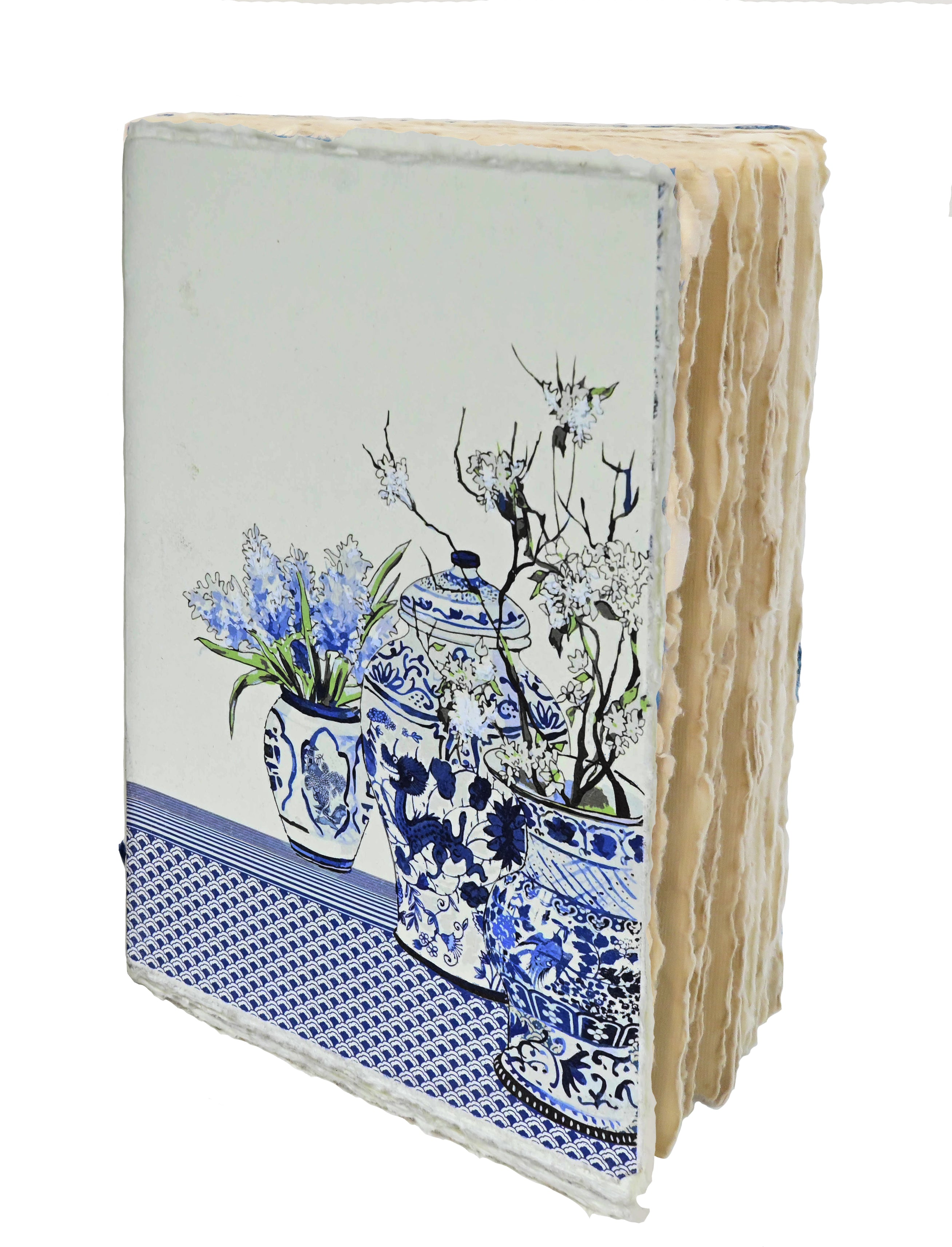 Blue Japanese Theme A5 Parchment Paper Notebook