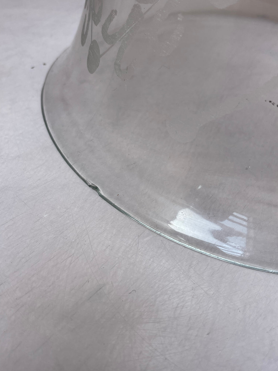 Vintage Etched Handblown Cloche
