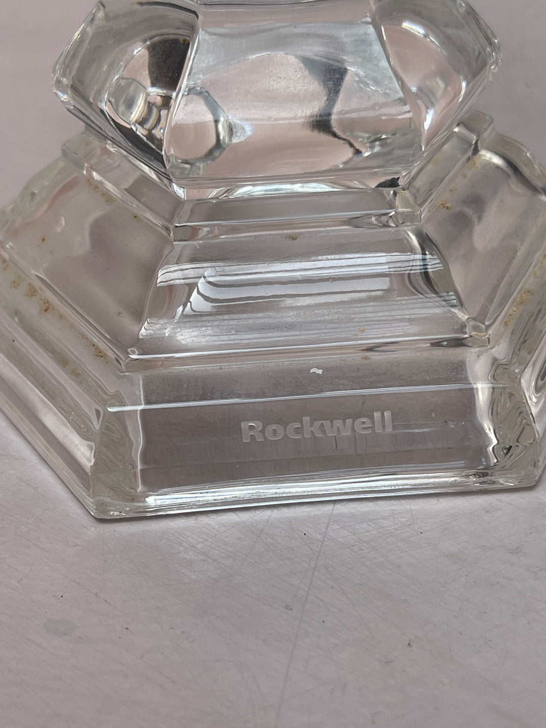 Pair of Rockwell Crystal Candlesticks