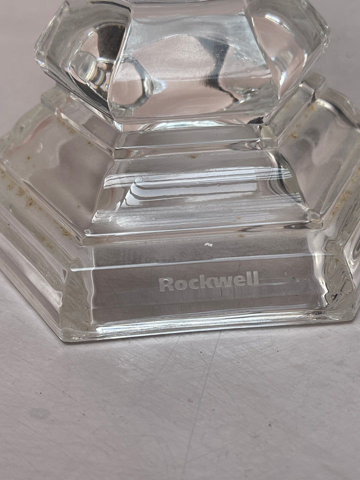 Pair of Rockwell Crystal Candlesticks