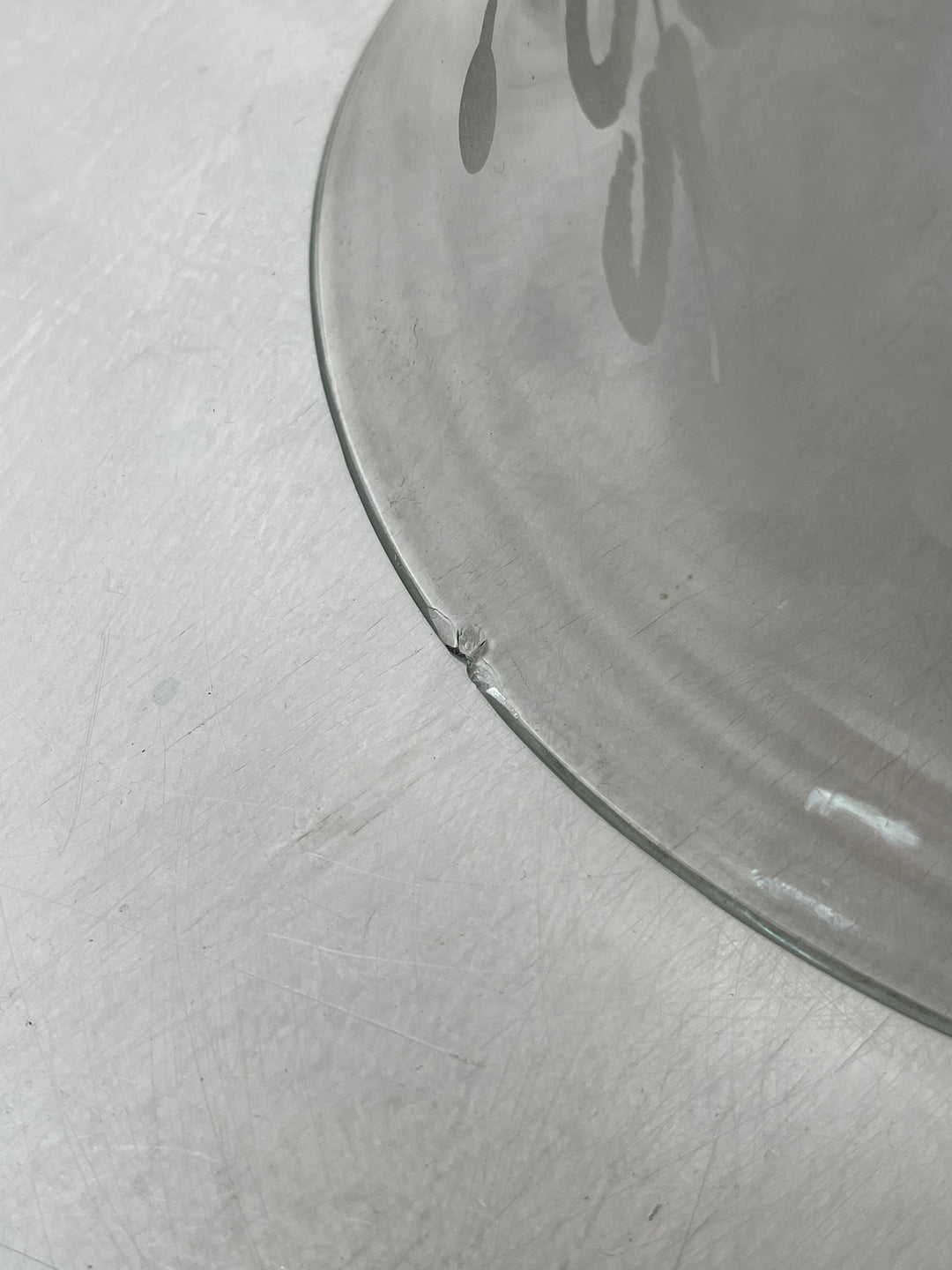 Vintage Etched Handblown Cloche