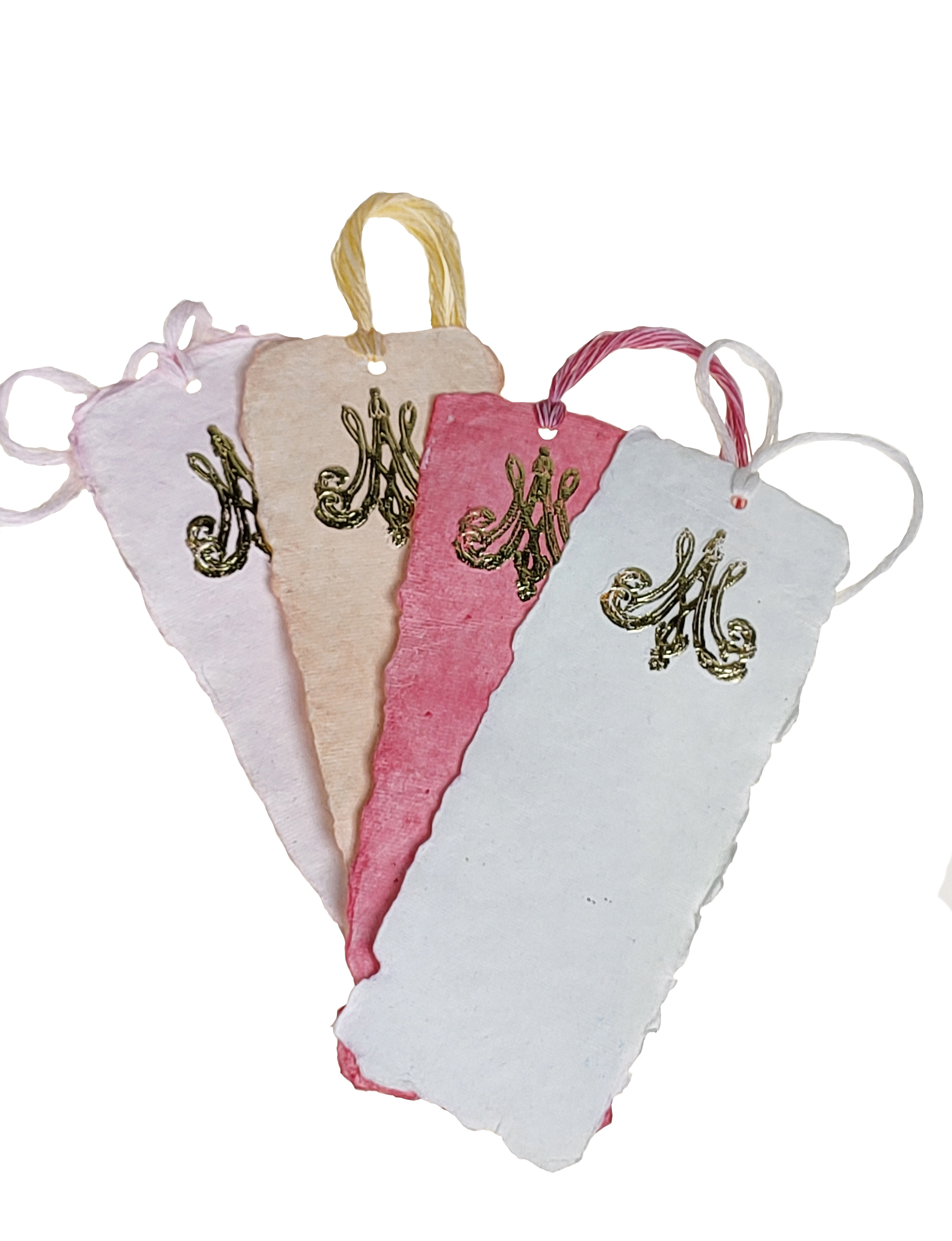 Marie Antoinette Gold Monogram Parchment Paper Bookmark