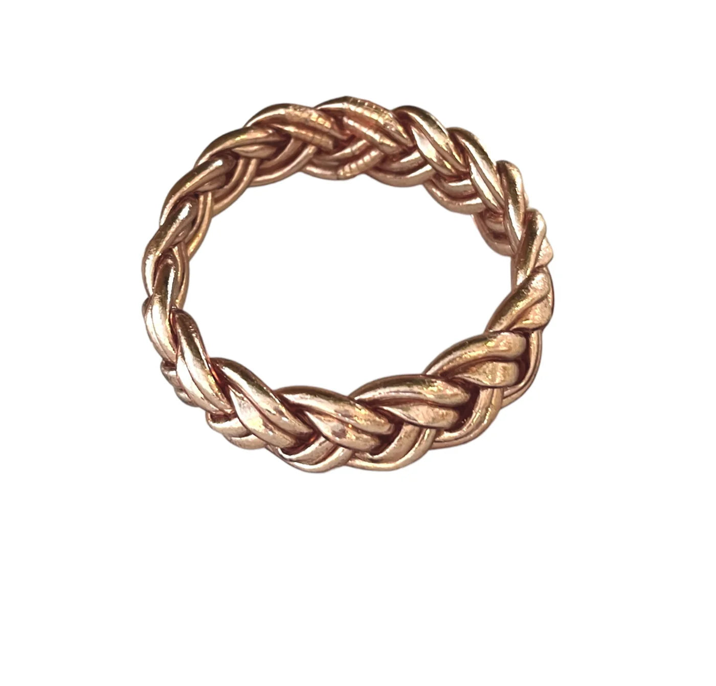 "DOUBLE BRAIDED BRACELET" Rose Gold Leaf - Pippa Gold