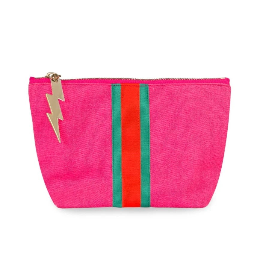 Pink Lucky Stripe Wash Bag