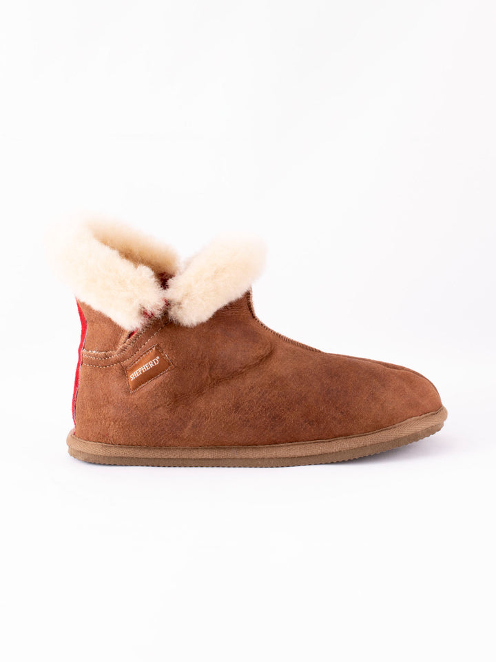 Bella Sheepskin Booties - Antique Cognac
