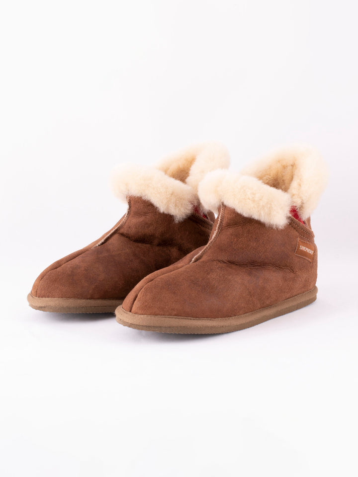 Bella Sheepskin Booties - Antique Cognac