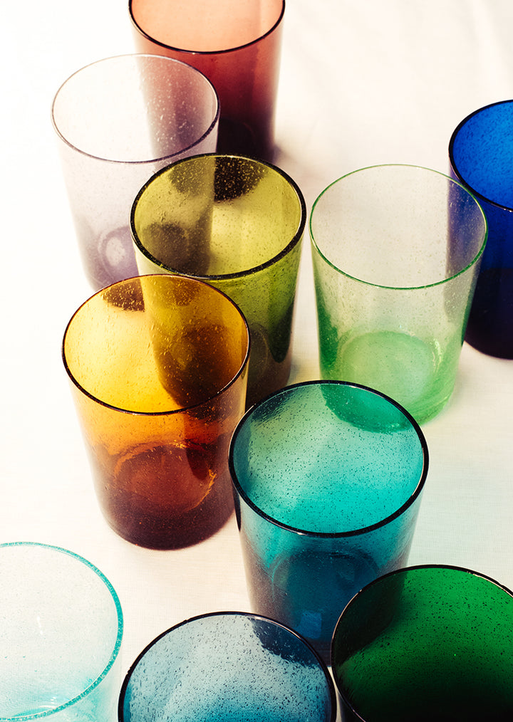 British Colour Standard Apple Green Handmade Glass Tumbler