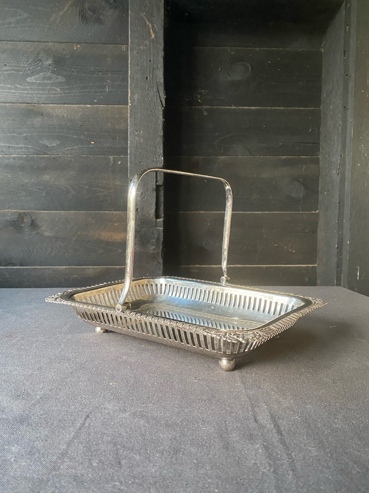 Silver Plated Serving Tray with Handle