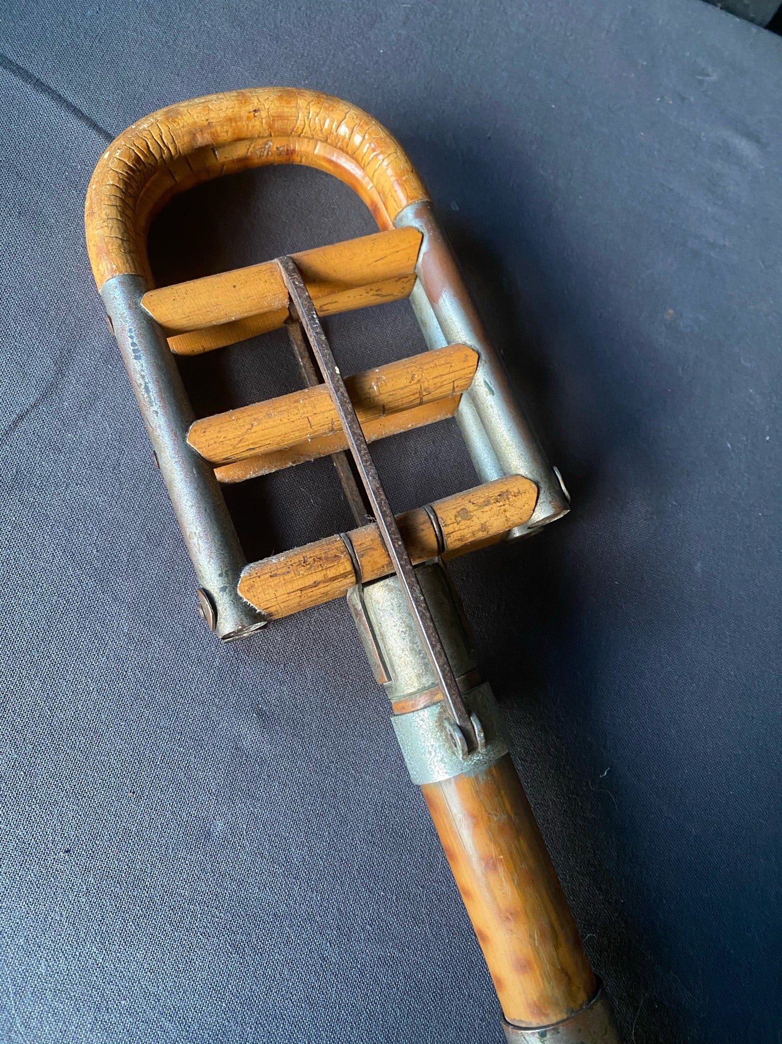 Antique Bamboo Shooting Stick Seat