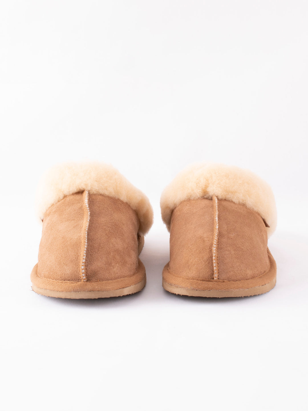 Jessica Sheepskin Slip On Slippers - Chestnut