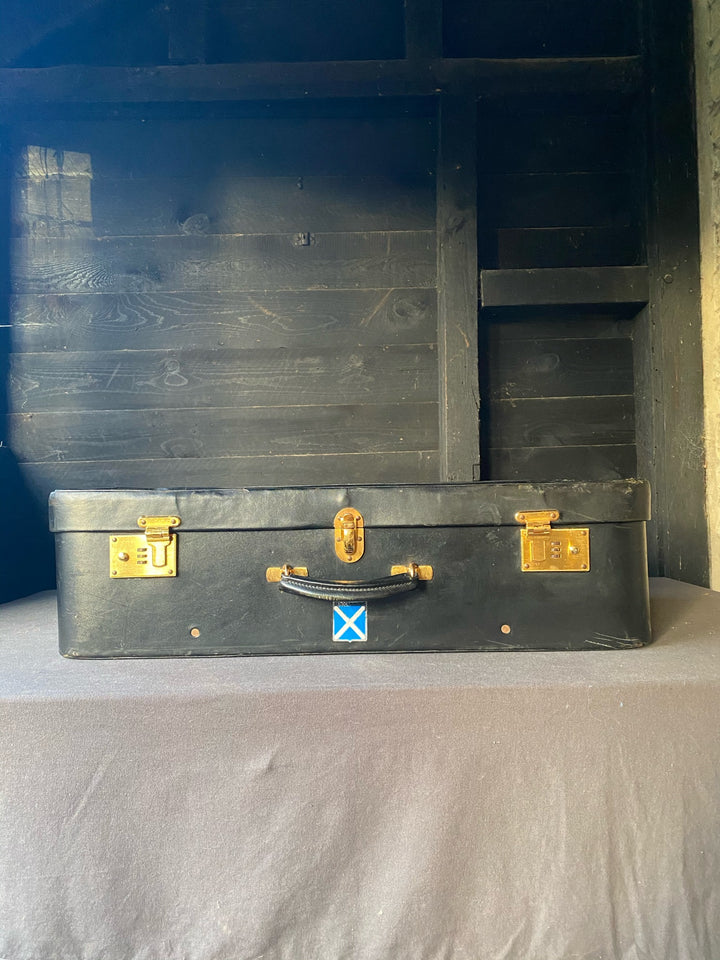 Vintage Medium Harrods Leather Suitcase