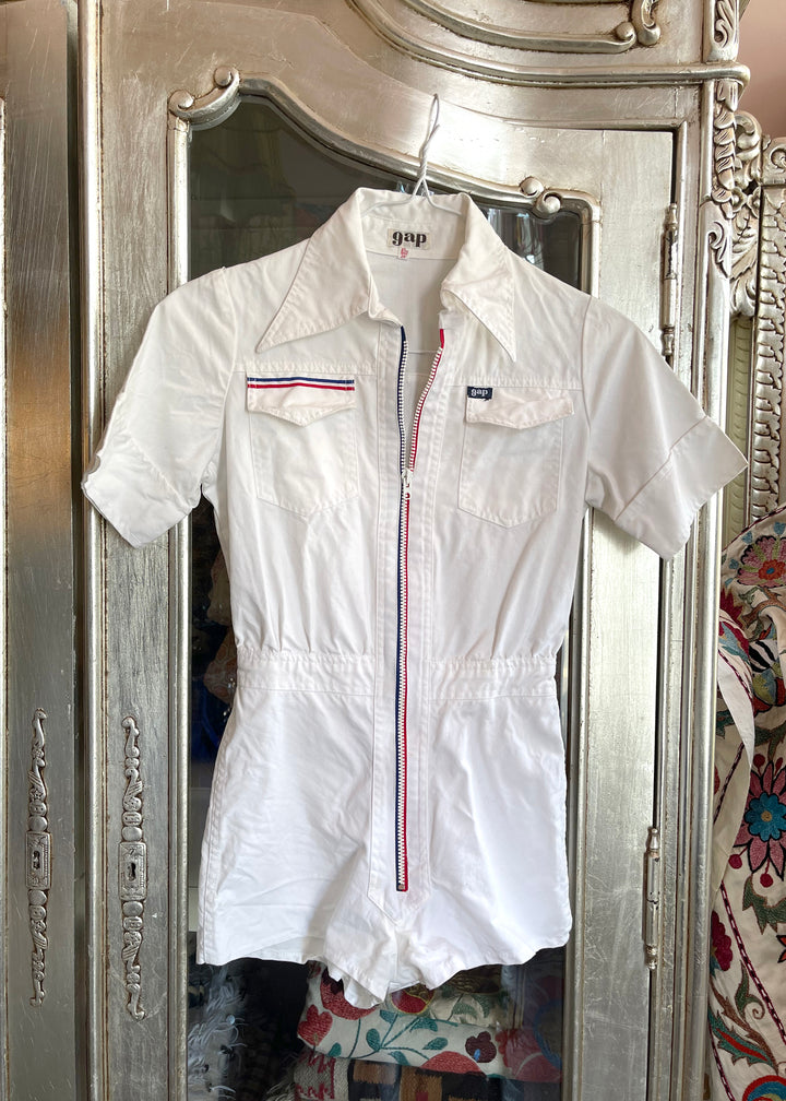 70s Gap White Boilersuit Mini