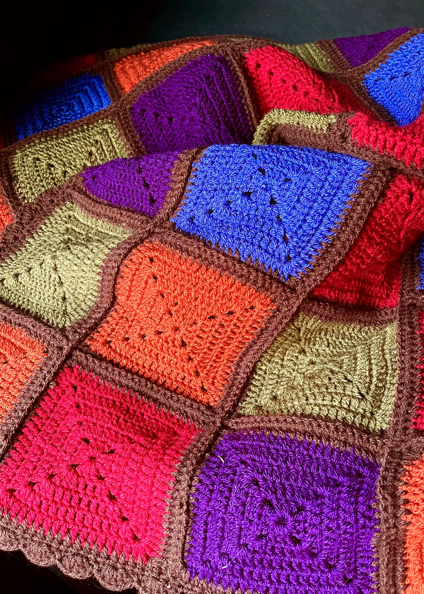 Multicoloured Crochet Blanket