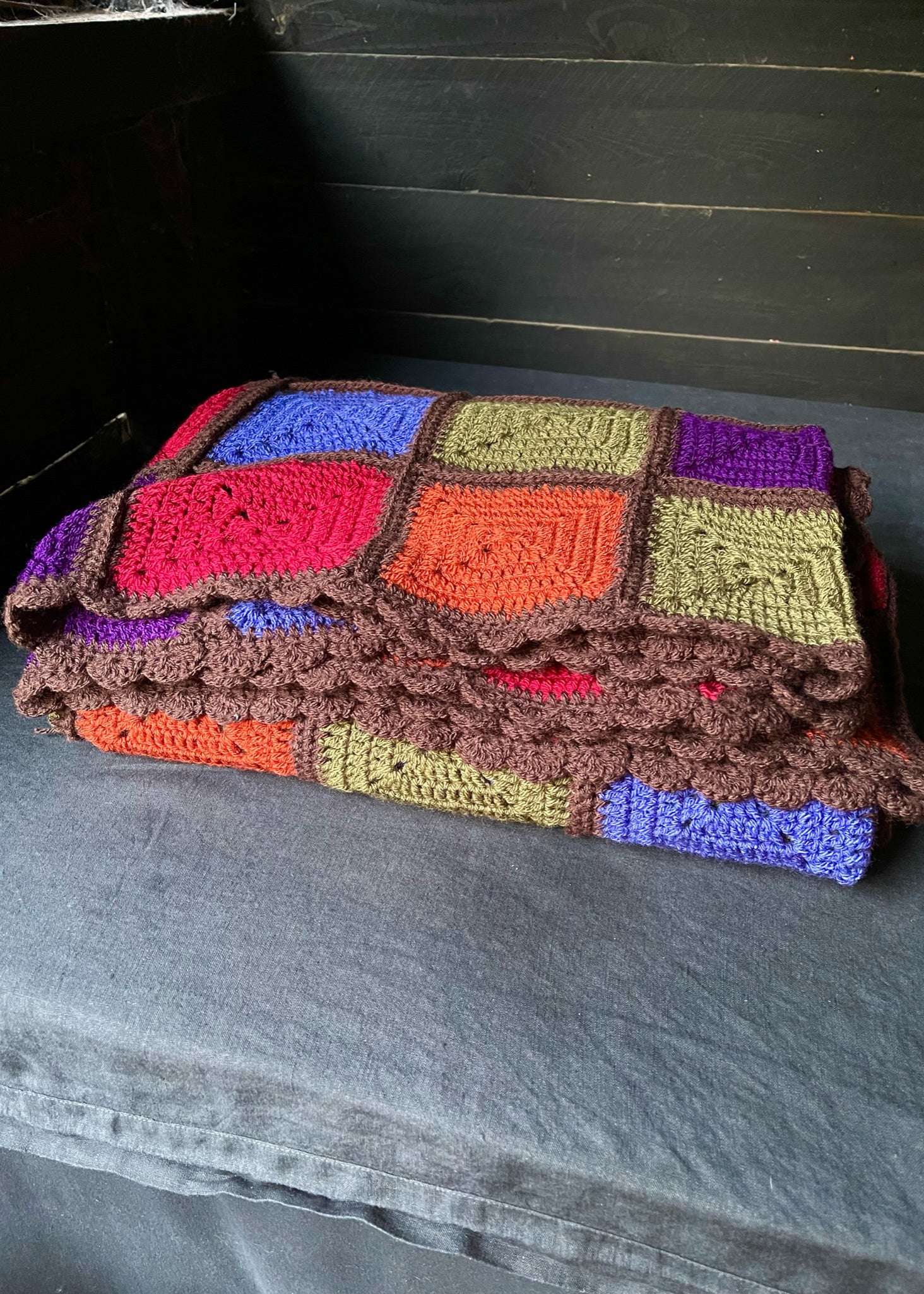 Multicoloured Crochet Blanket
