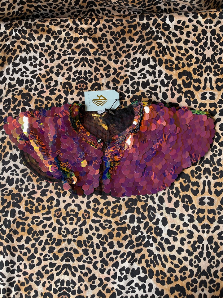 Rosa Bloom Sequin Cape