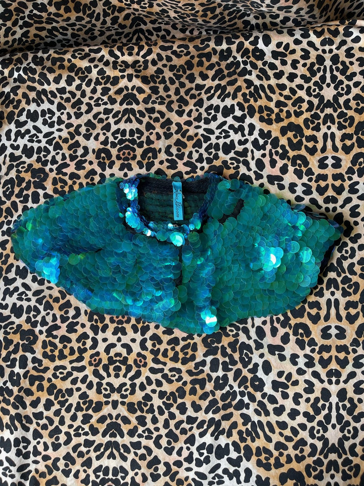 Rosa Bloom Sequin Cape