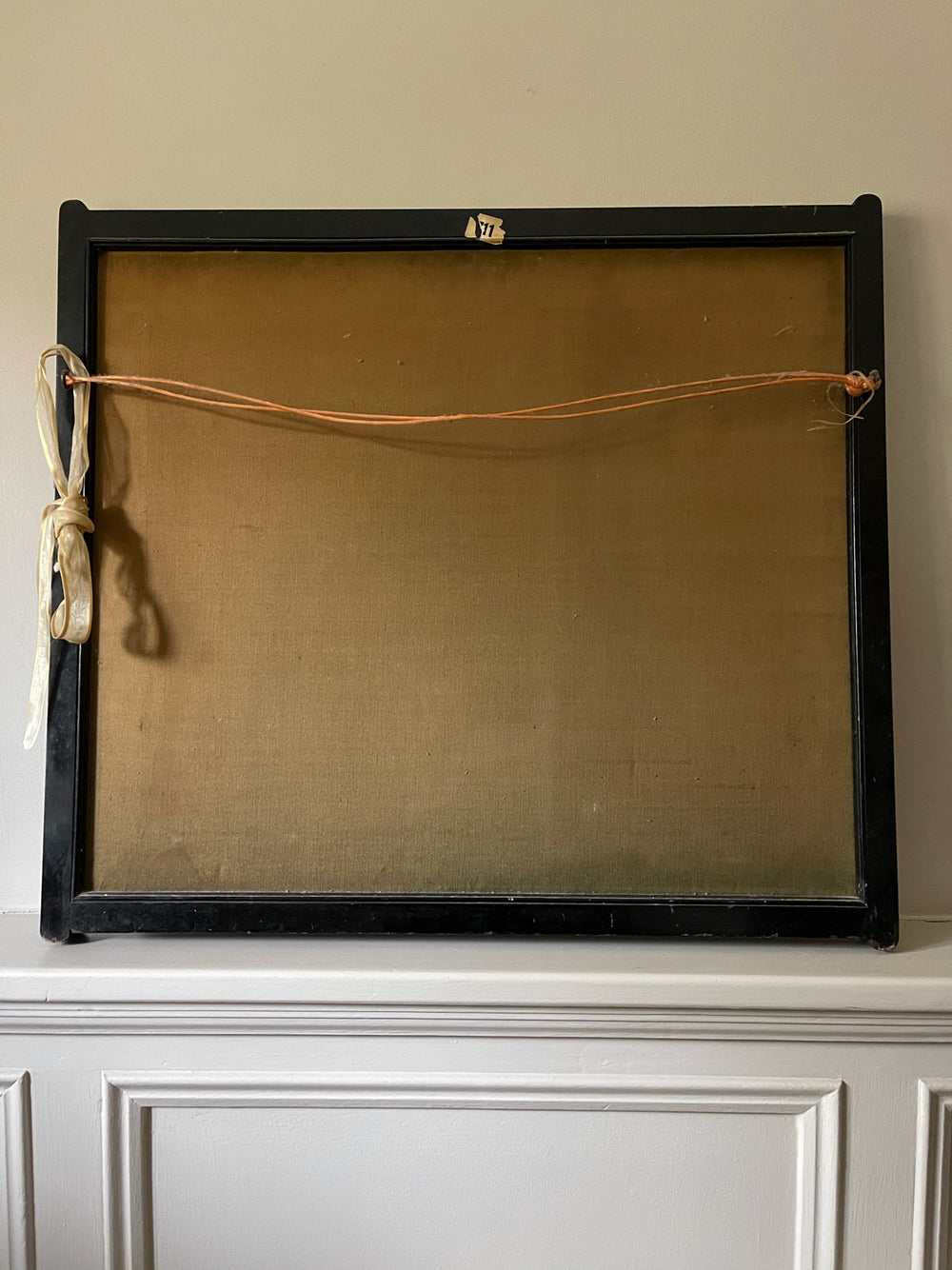 Antique Framed Silk Embroidered Peacock