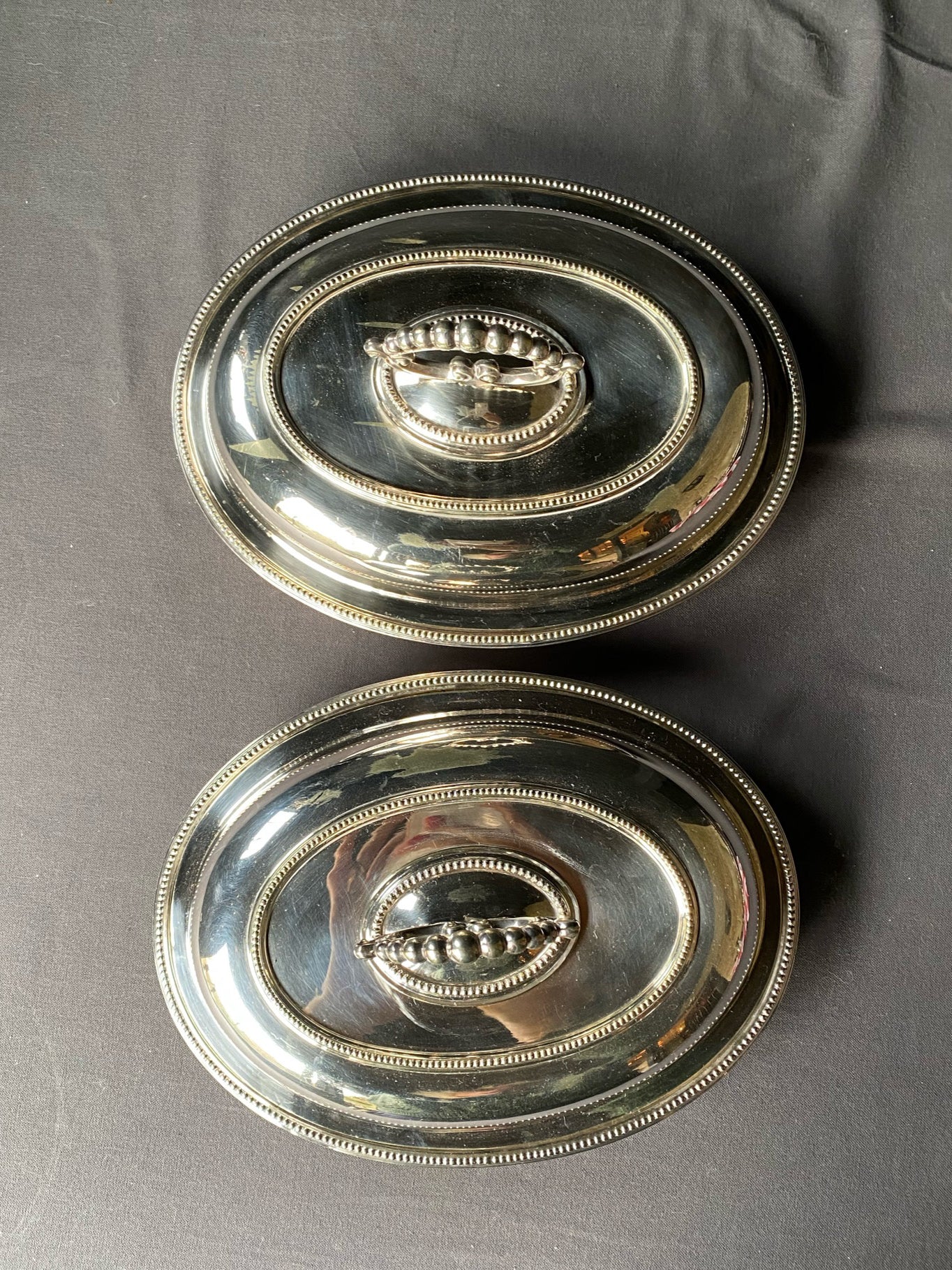 Pair of Silver Plated Lidded Tureens