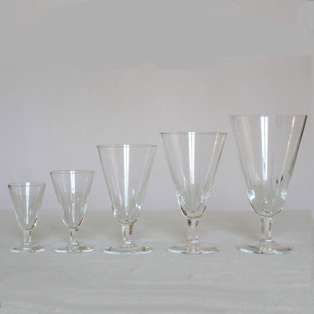 Rare French Cut Glass 36 Piece Set