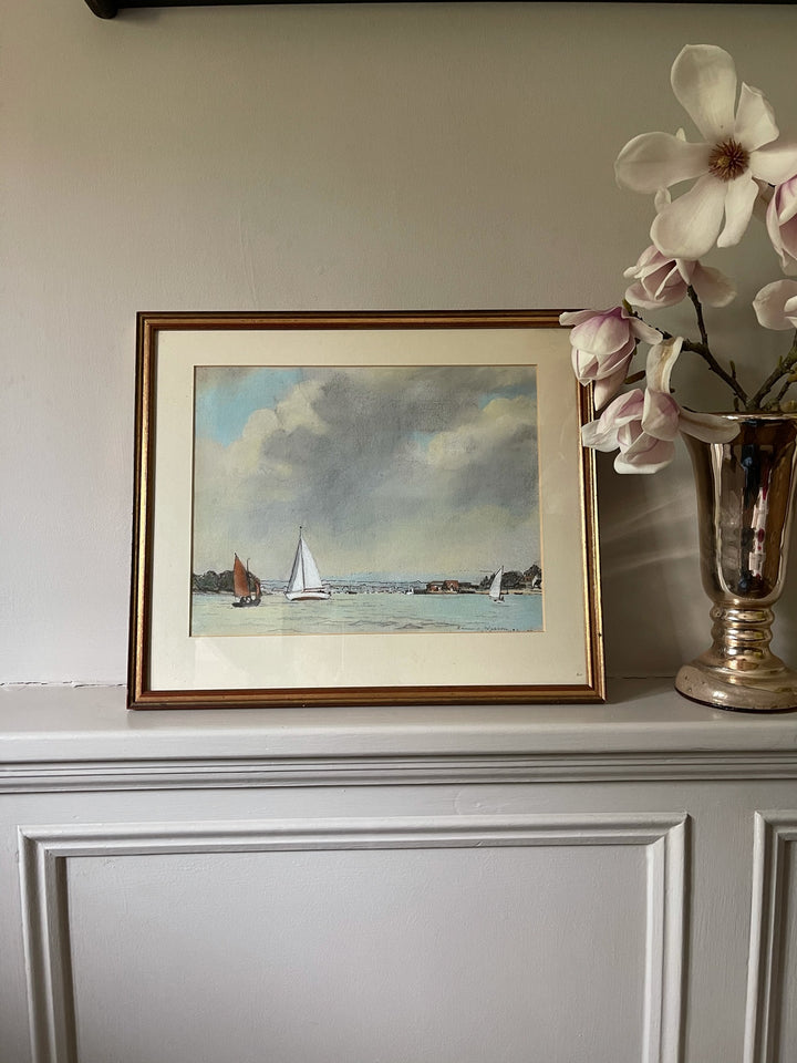 Yachts at Dell Quay by Edmund Nelson