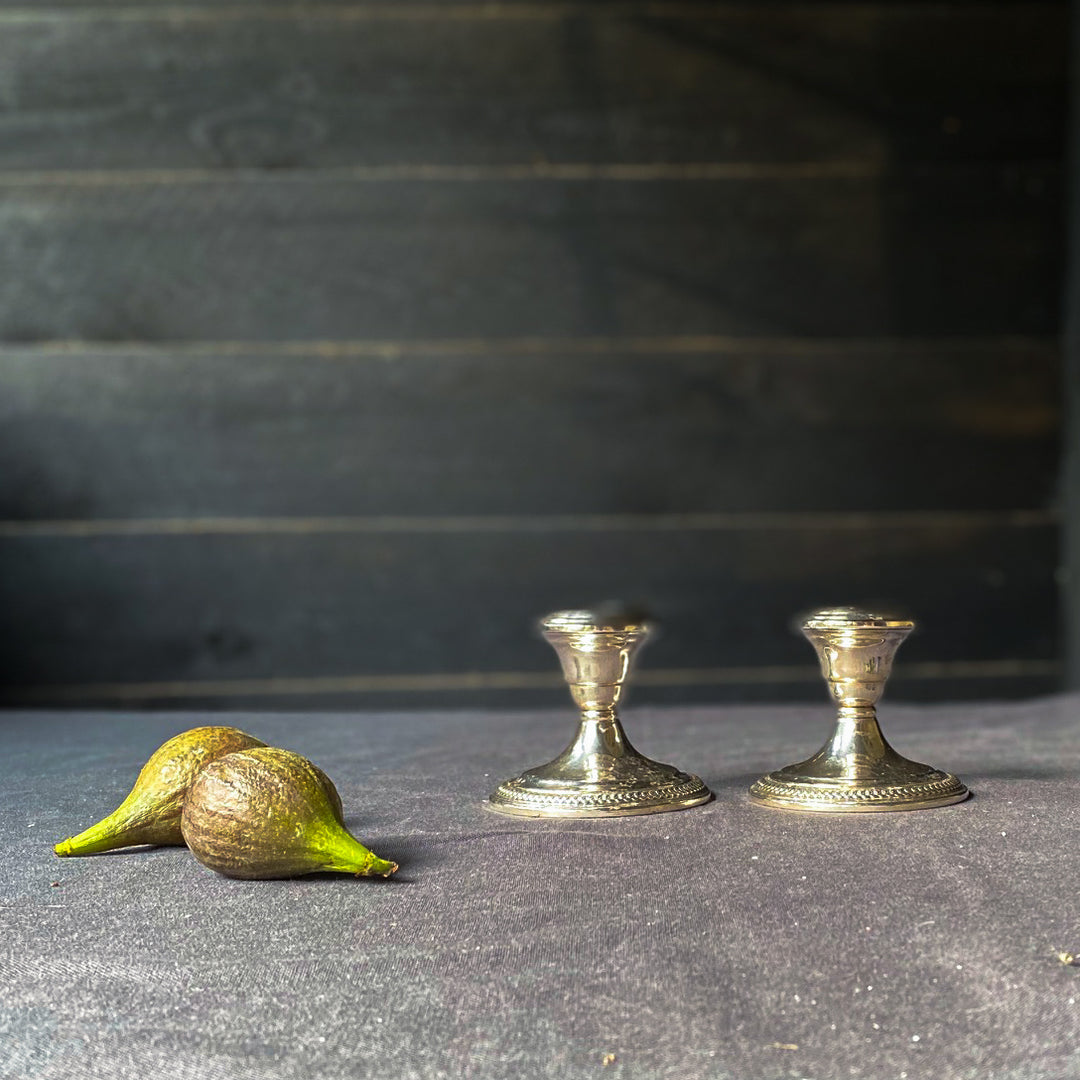 A Pair of American Solid Silver Candlesticks