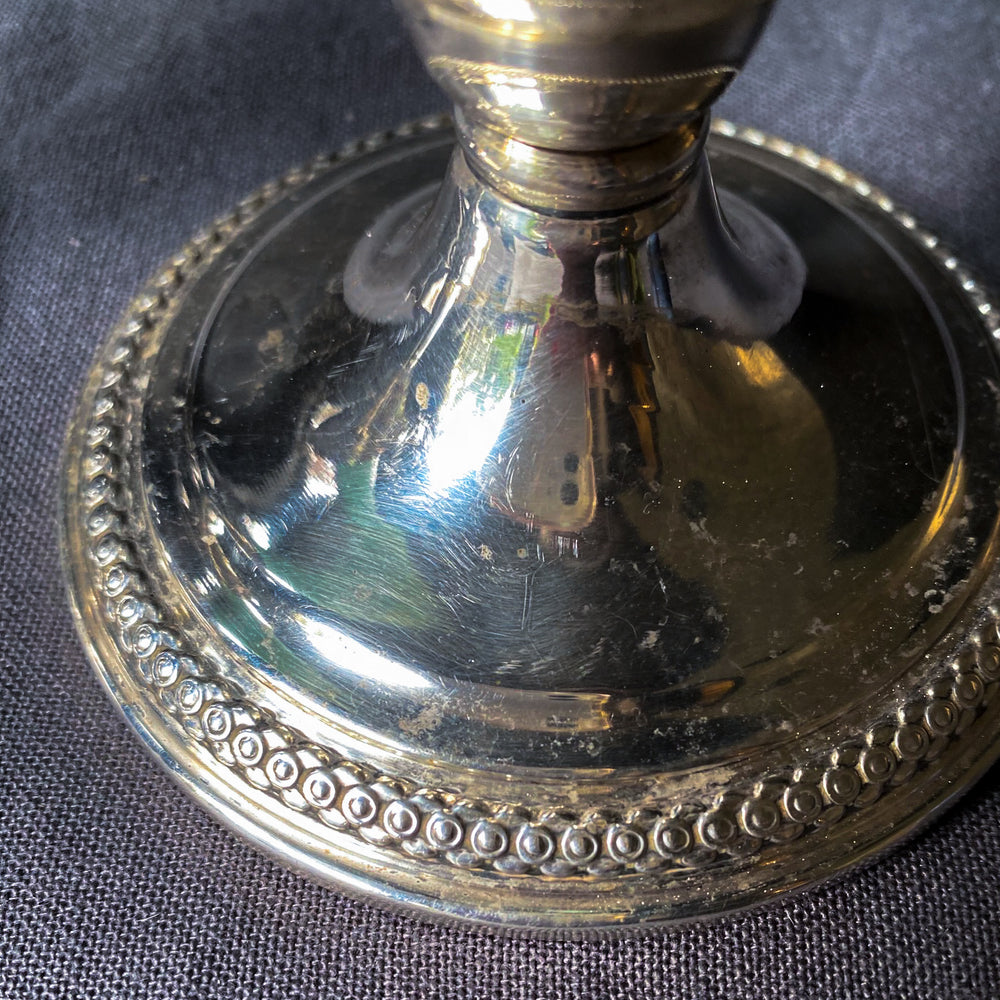 A Pair of American Solid Silver Candlesticks