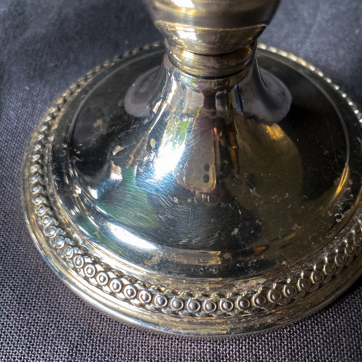 A Pair of American Solid Silver Candlesticks