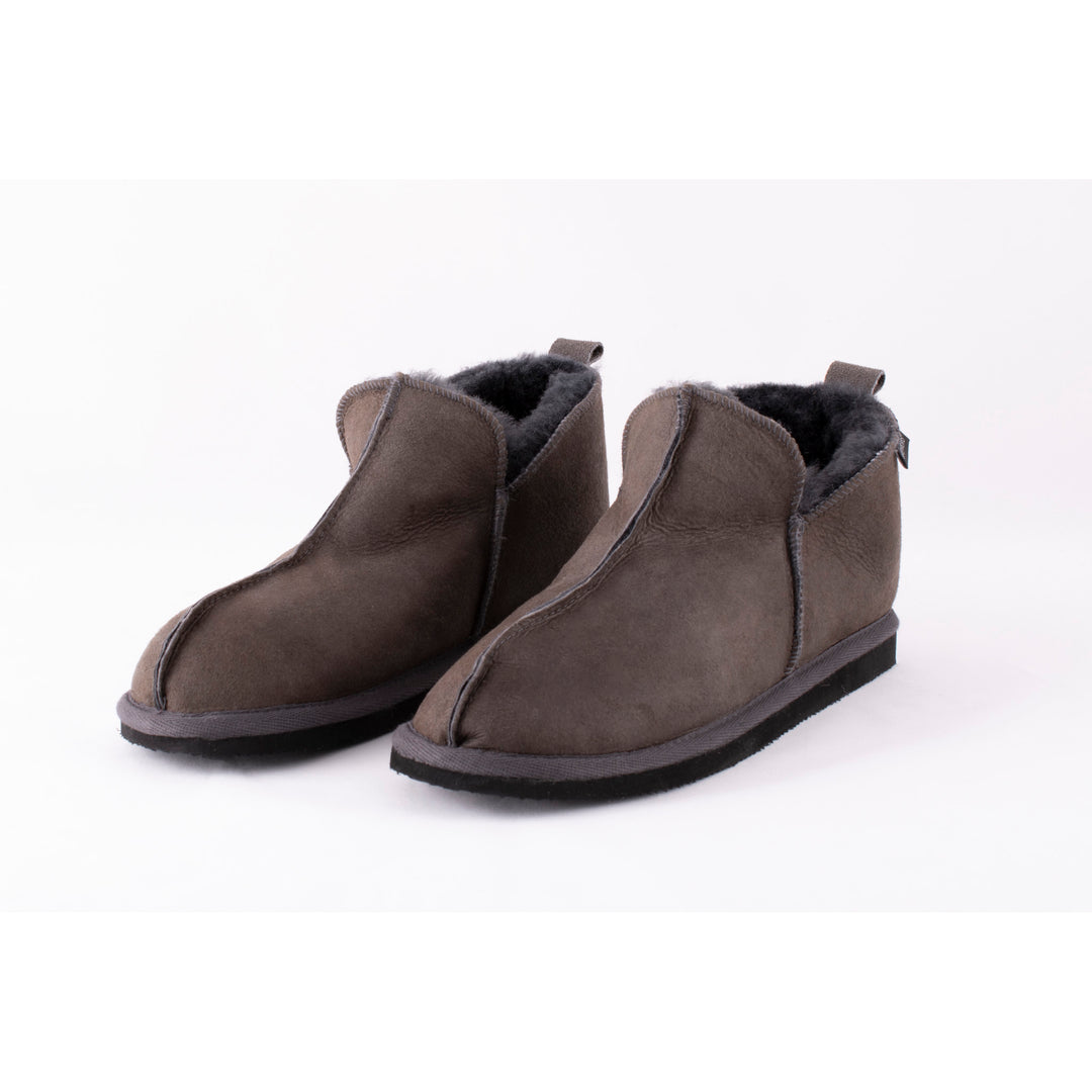 Annie Sheepskin Booties Slipper - Antique Asphalt