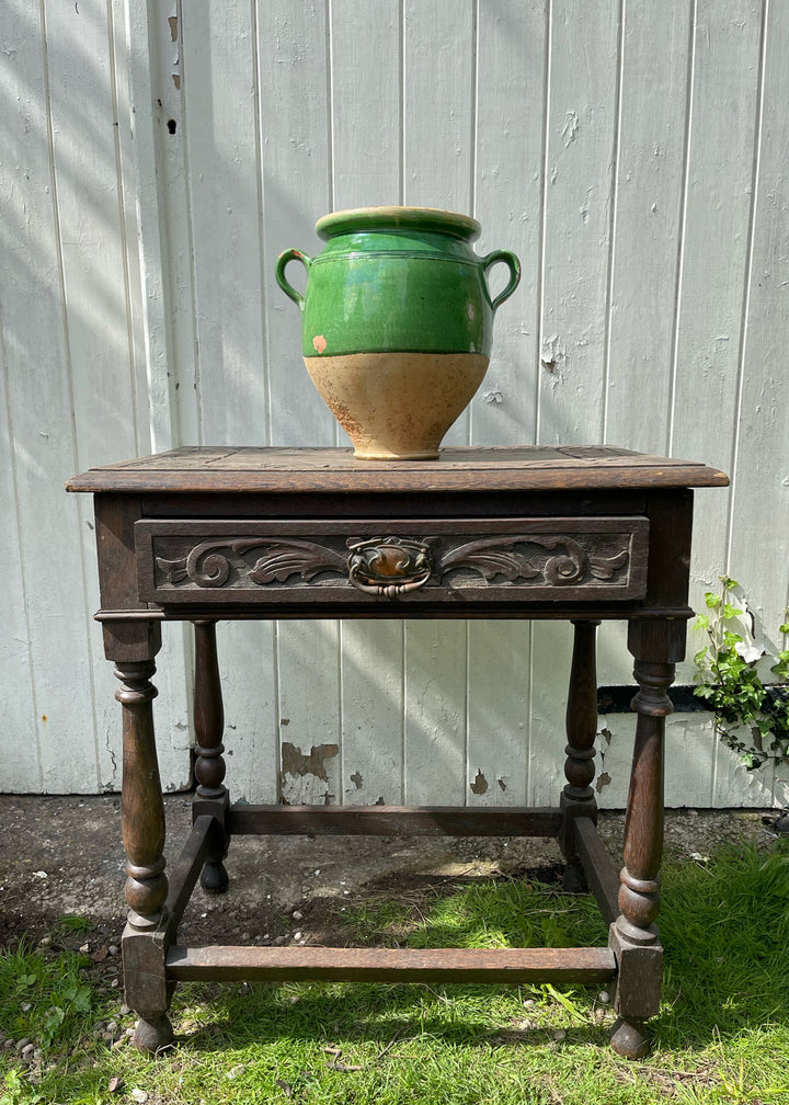 Antique Green Confit Jar