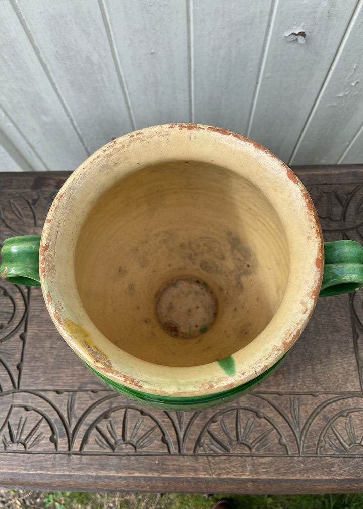 Antique Green Confit Jar