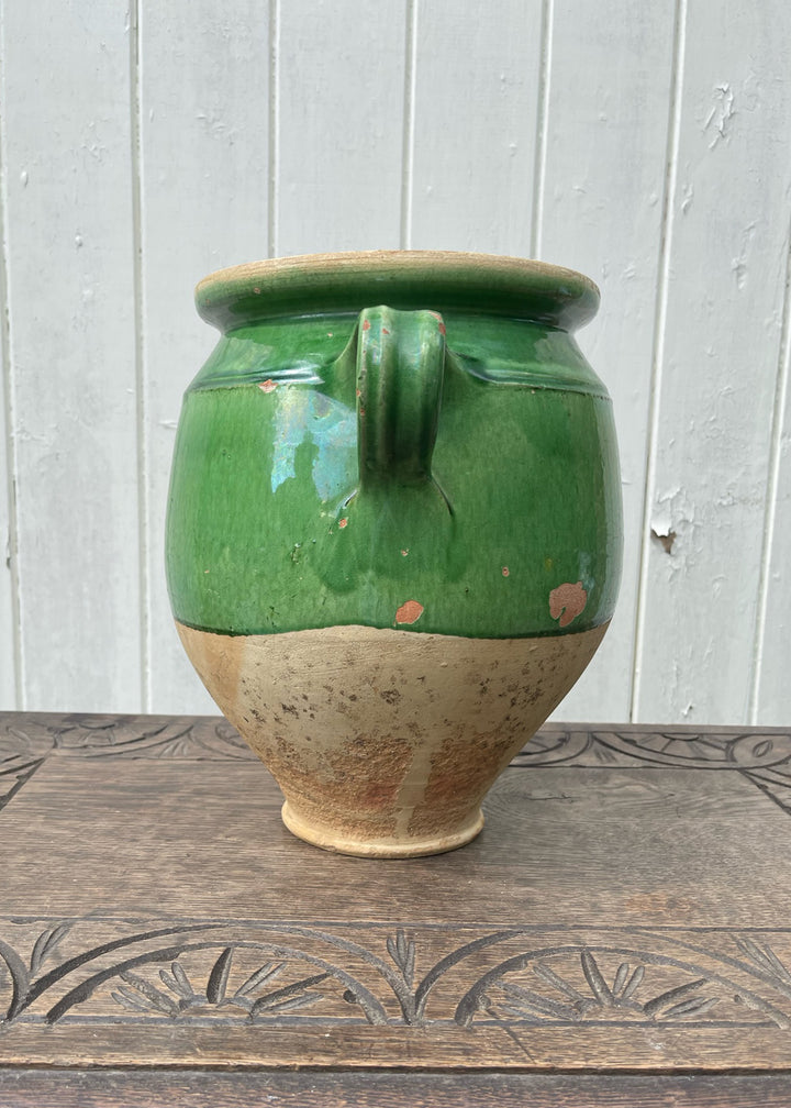 Antique Green Confit Jar