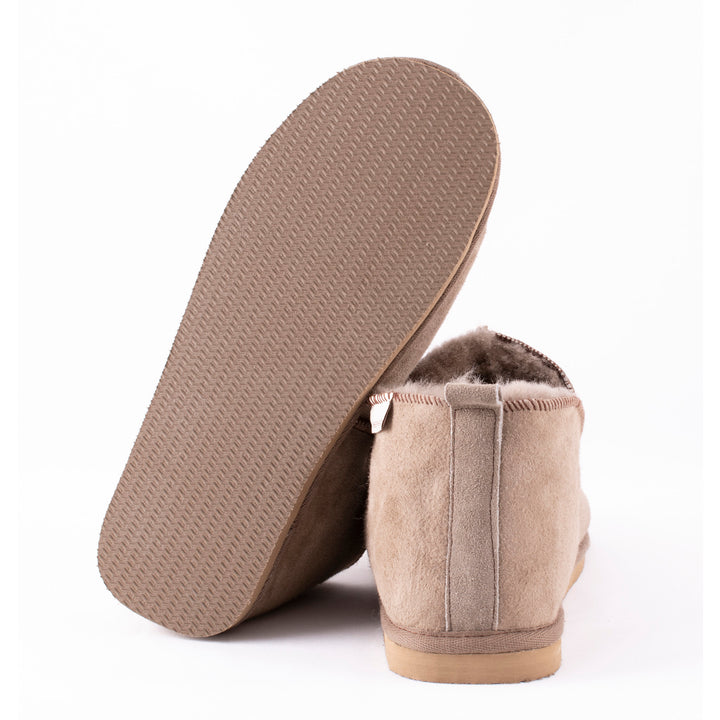 Anton Mens Sheepskin Boot Slippers - Stone