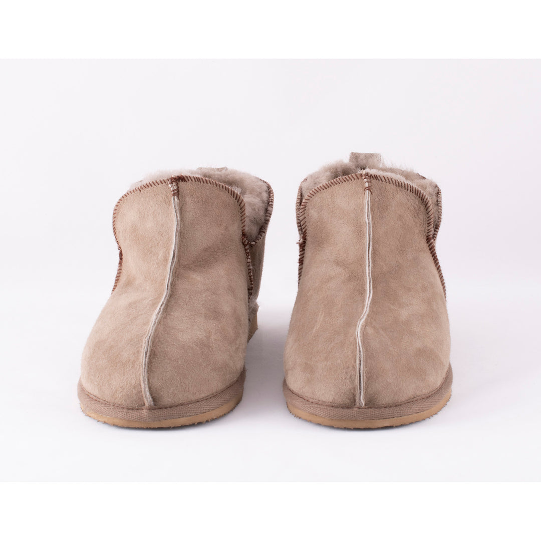 Anton Mens Sheepskin Boot Slippers - Stone
