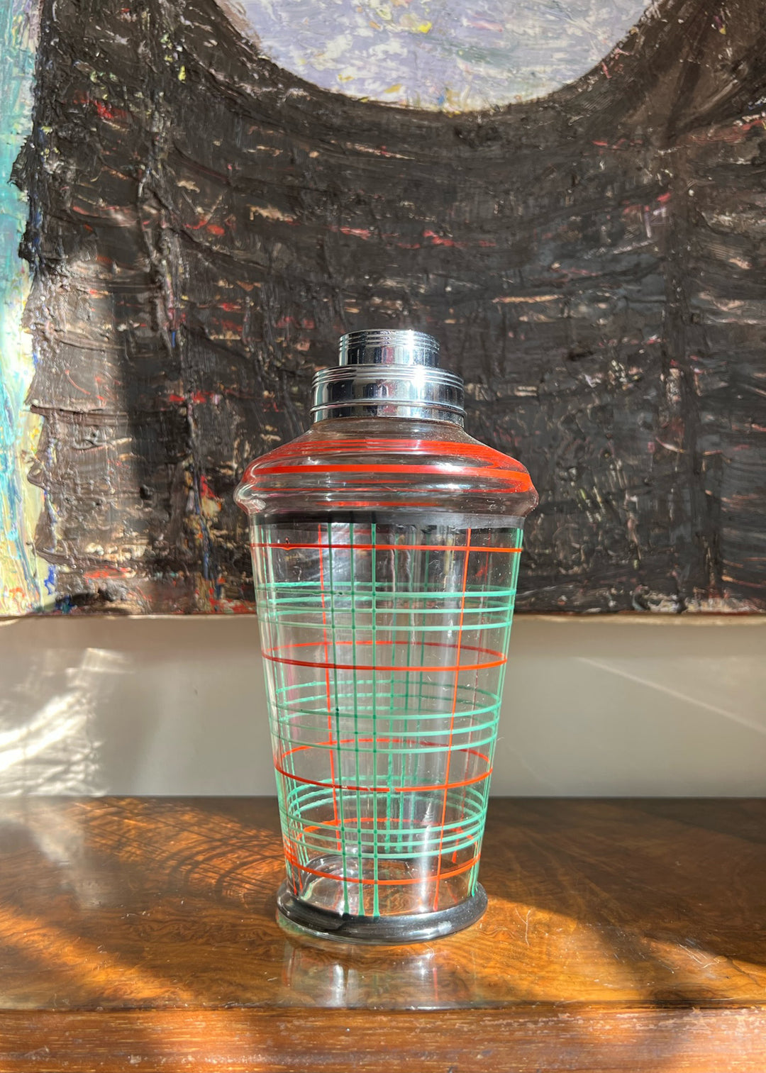 Art Deco Enamel Cocktail Shaker