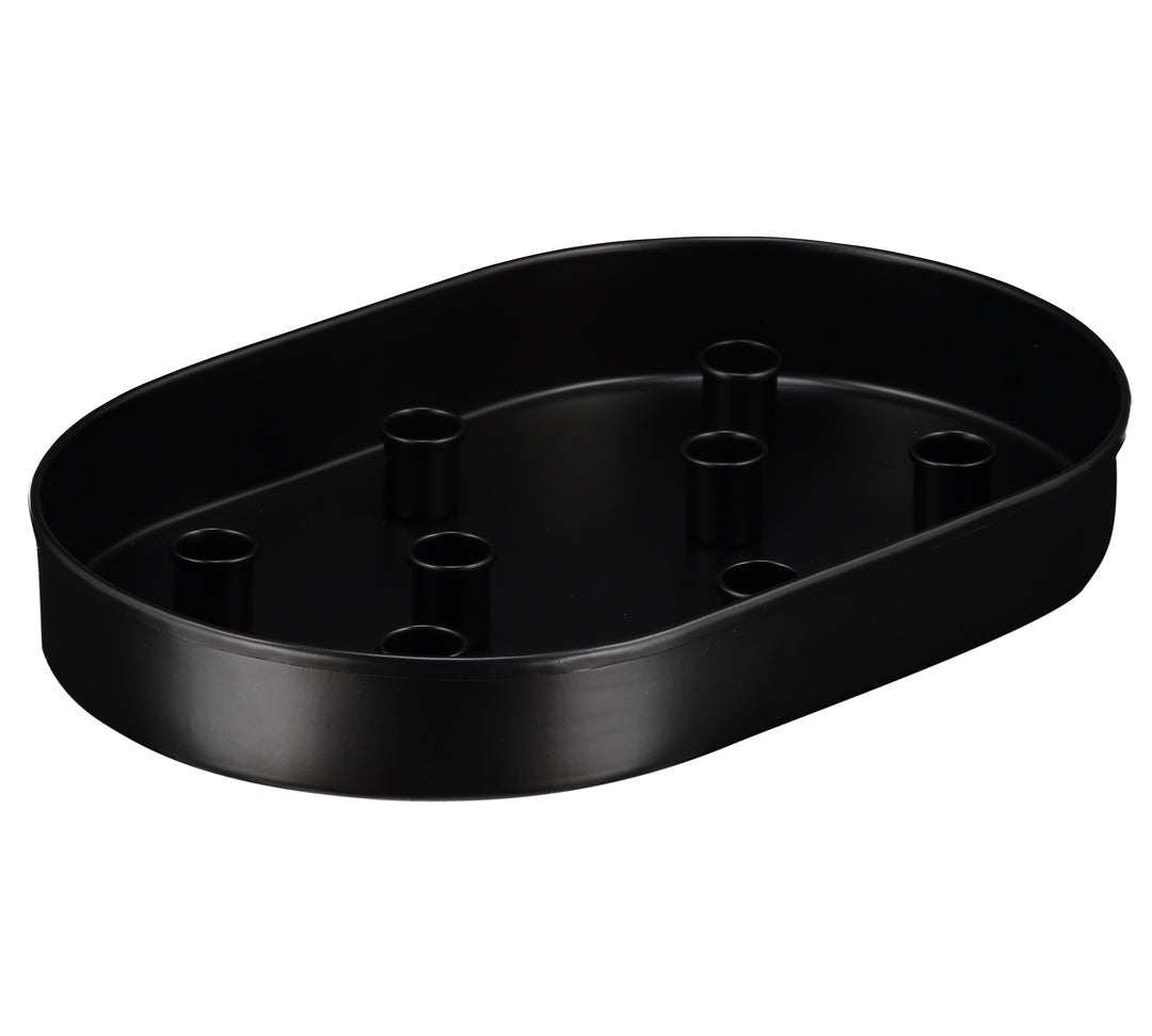 British Colour Standard Oval Metal Candle Platter
