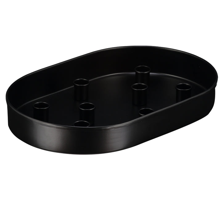 British Colour Standard Oval Metal Candle Platter
