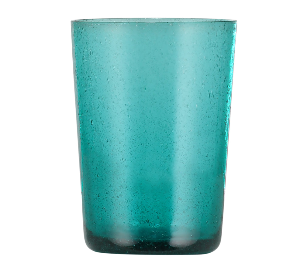 British Colour Standard Petrol Blue Handmade Glass Tumbler
