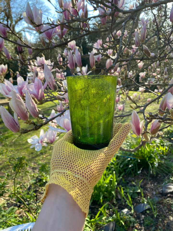 British Colour Standard Apple Green Handmade Glass Tumbler
