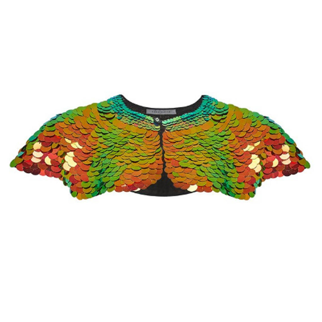 Rosa Bloom Sequin Cape