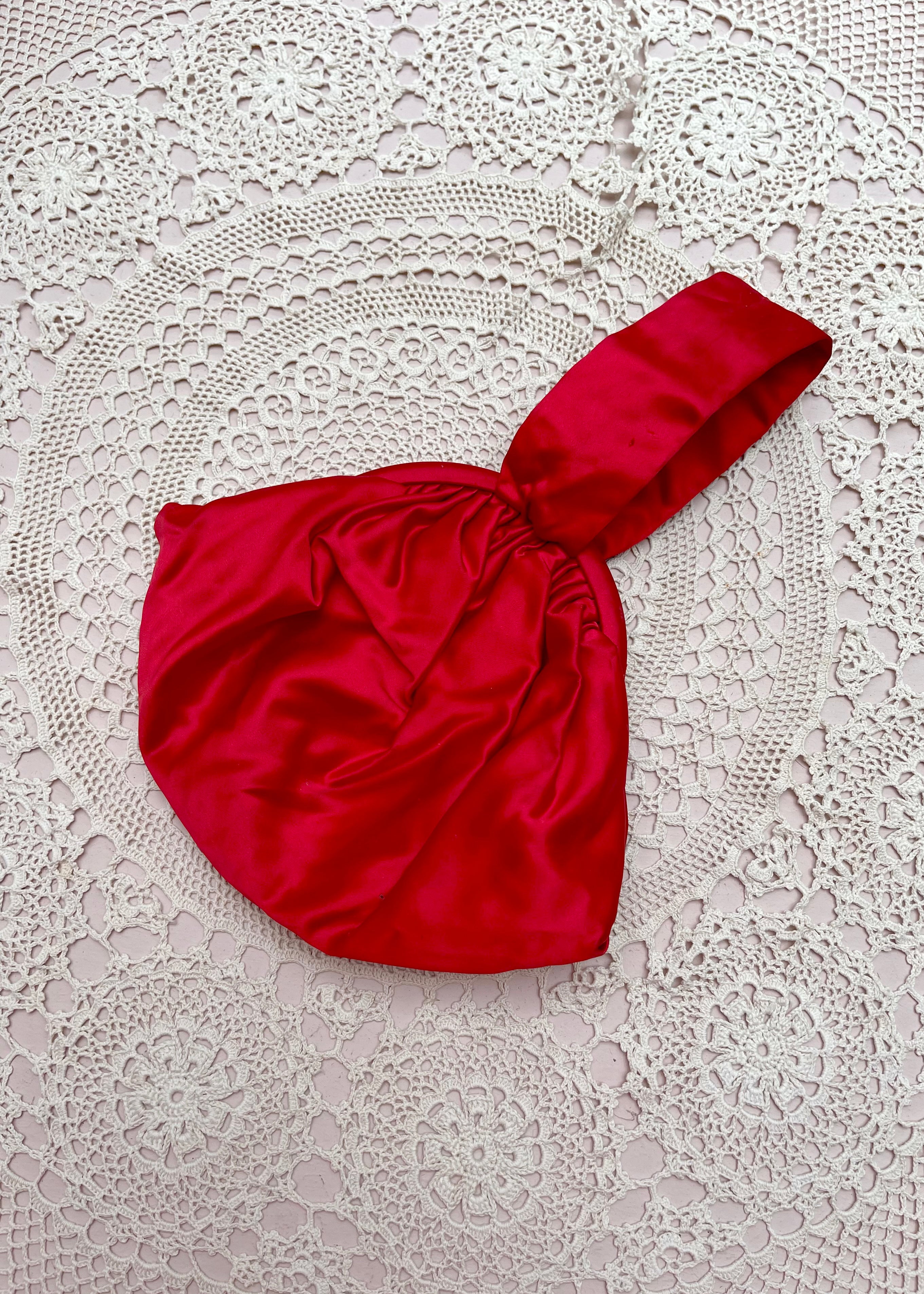 Bagcraft Red Silk Clutch Bag