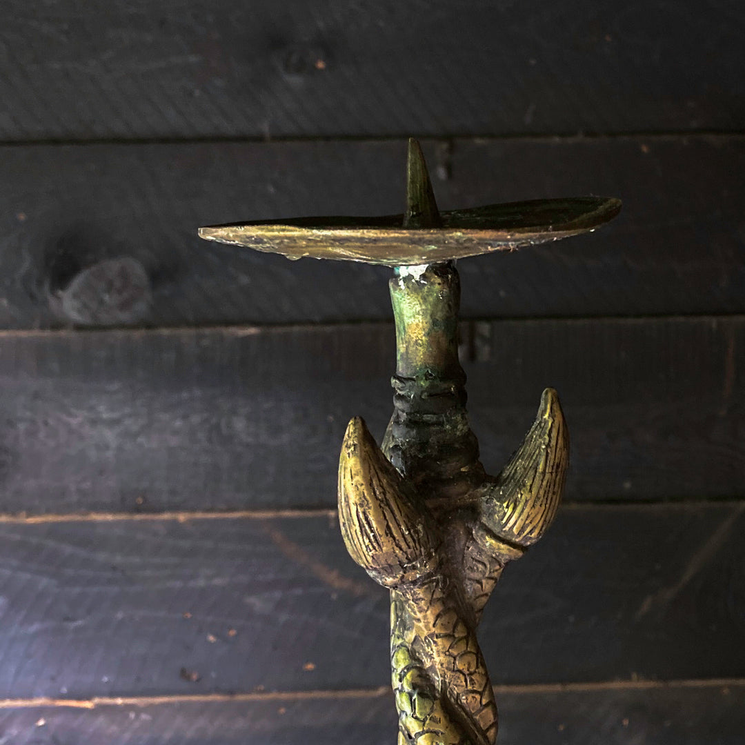 Large Balinese Three-Headed Dragon Candelabra