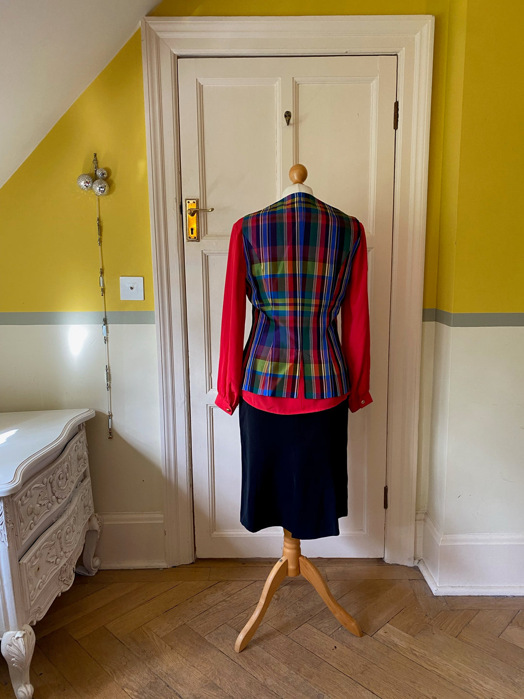Betty Barclay Tartan Print Waistcoat Jacket