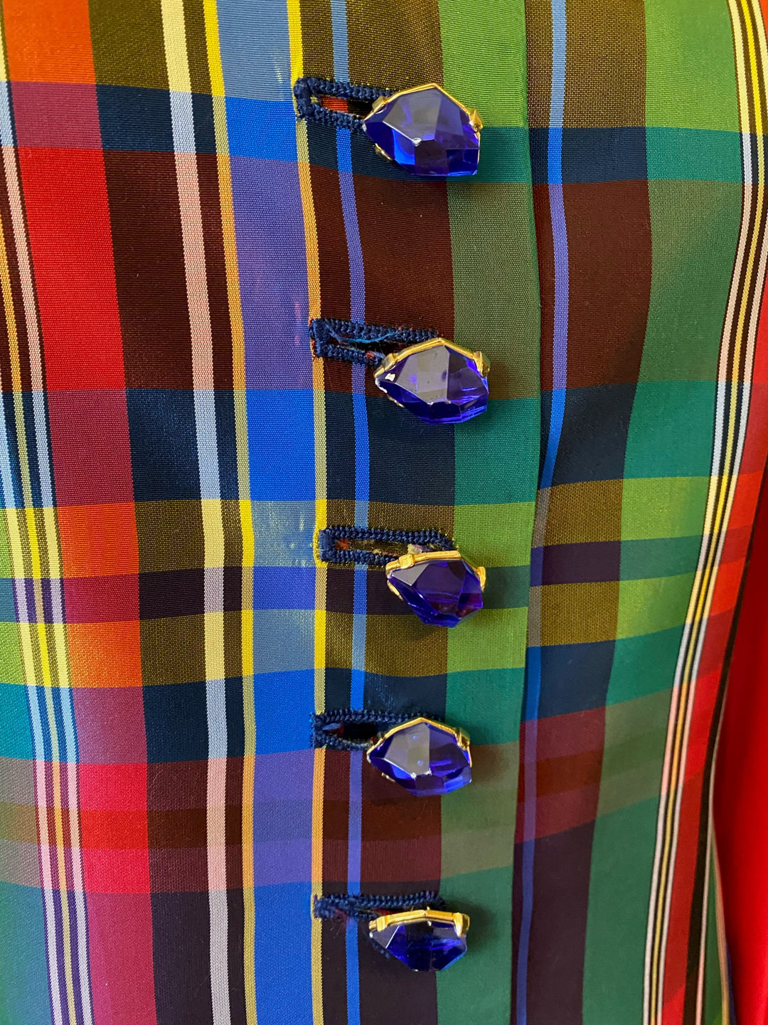 Betty Barclay Tartan Print Waistcoat Jacket